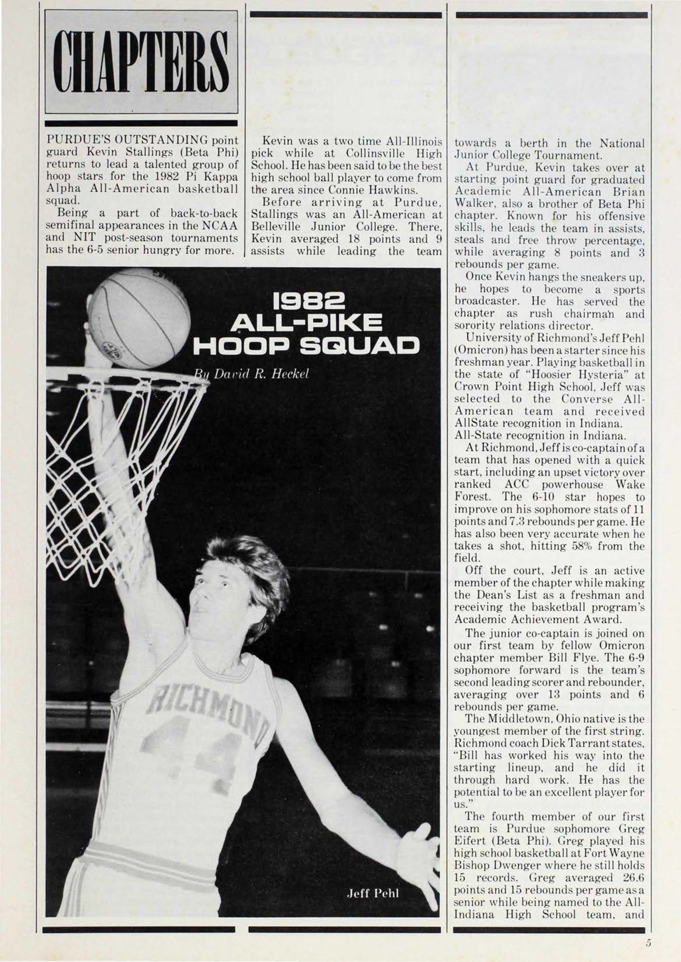 Chapters, March 1982